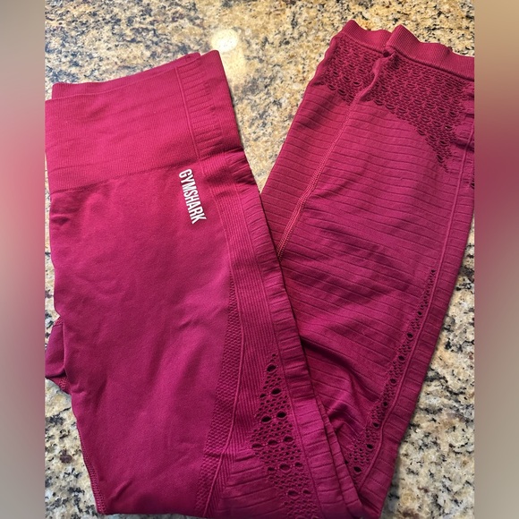 Gymshark Energy Seamless High Waisted Leggings Red - Picture 5 of 7